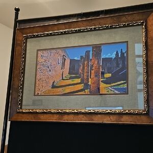 Framed And Matted Art Print Of Pompeii